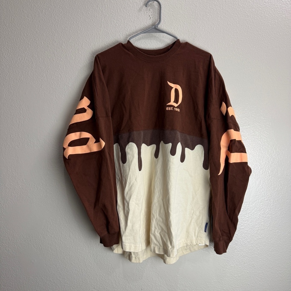 Disneyland Mickey Mouse Vintage Ice Cream Brown Spirit Jersey Size Large - Picture 2 of 7